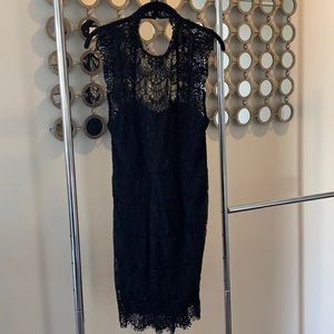 Free People Black Lace Dress